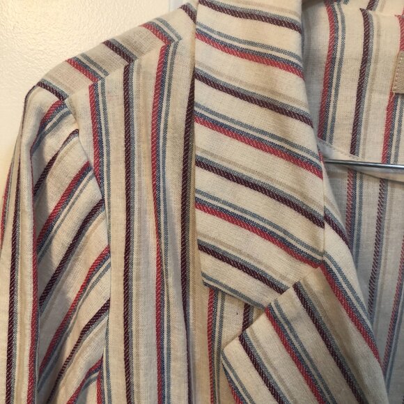 Anthropologie Dolan Left Coast Cream Anna Striped Linen Blazer - Picture 8 of 15